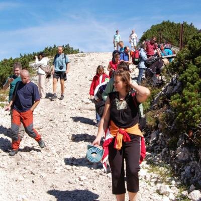 Vyrážíme po hřebeni v pohoří Untersberg