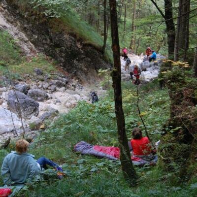 Meditujeme v lesích v pohoří Untersberg